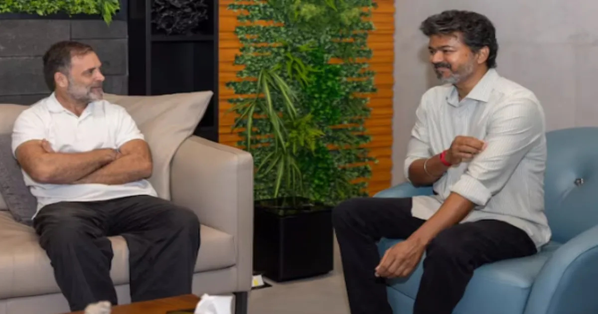 Rahul Gandhi Meets Tamil Nadu CM Vijay Over Lunch in Chennai Ahead of Student Event