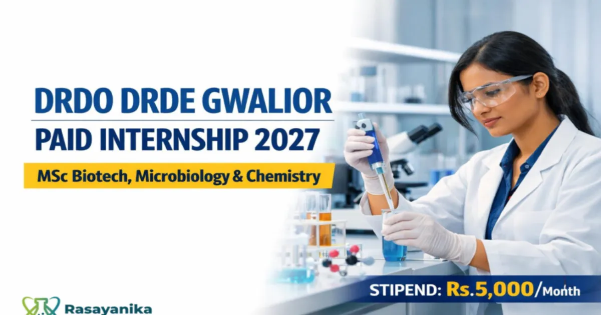 DRDO’s Gwalior Establishment Opens Paid Internship Scheme For Students