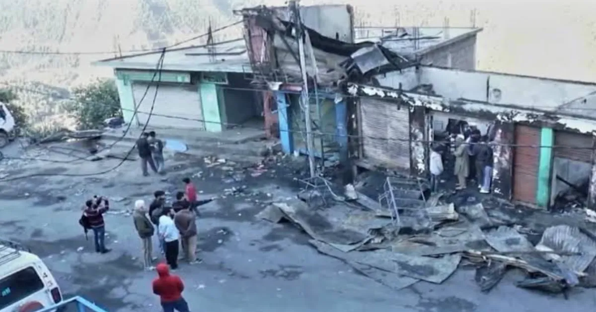 Fire Destroys Six Shops and Two Stores in Jammu and Kashmir’s Doda