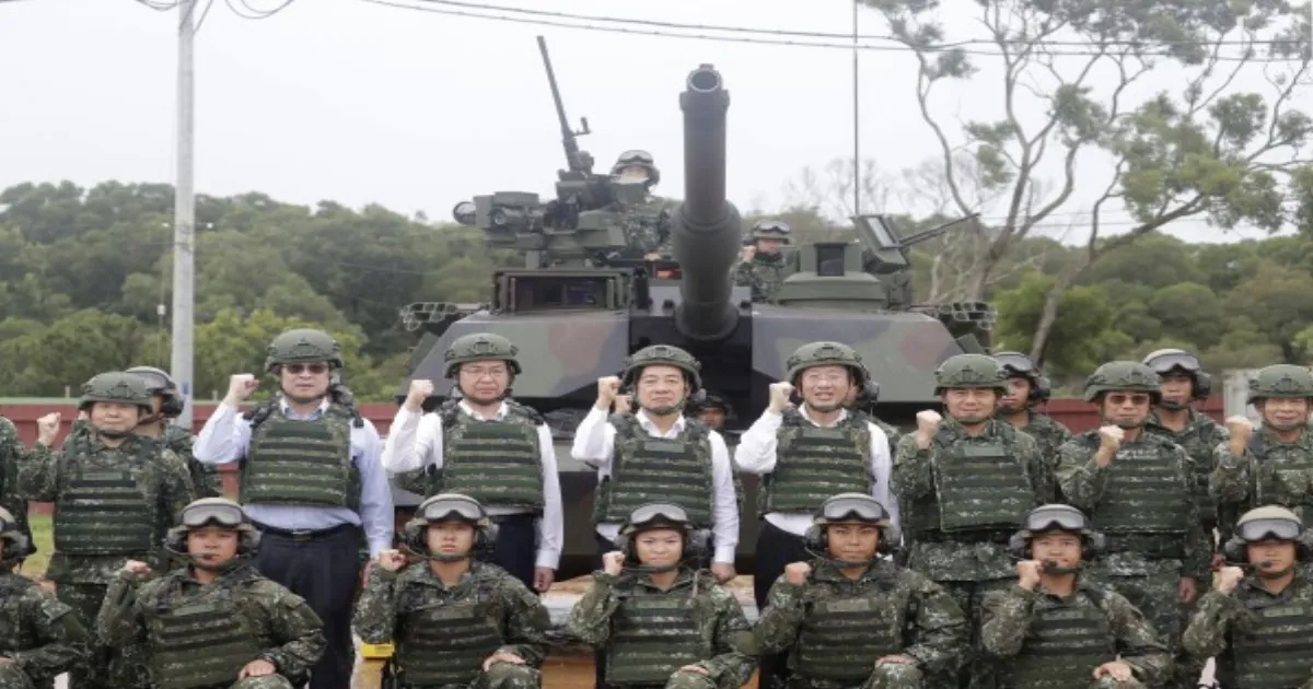Taiwan’s President Flexes Military Might with US-Made Abrams Tanks in Drills!