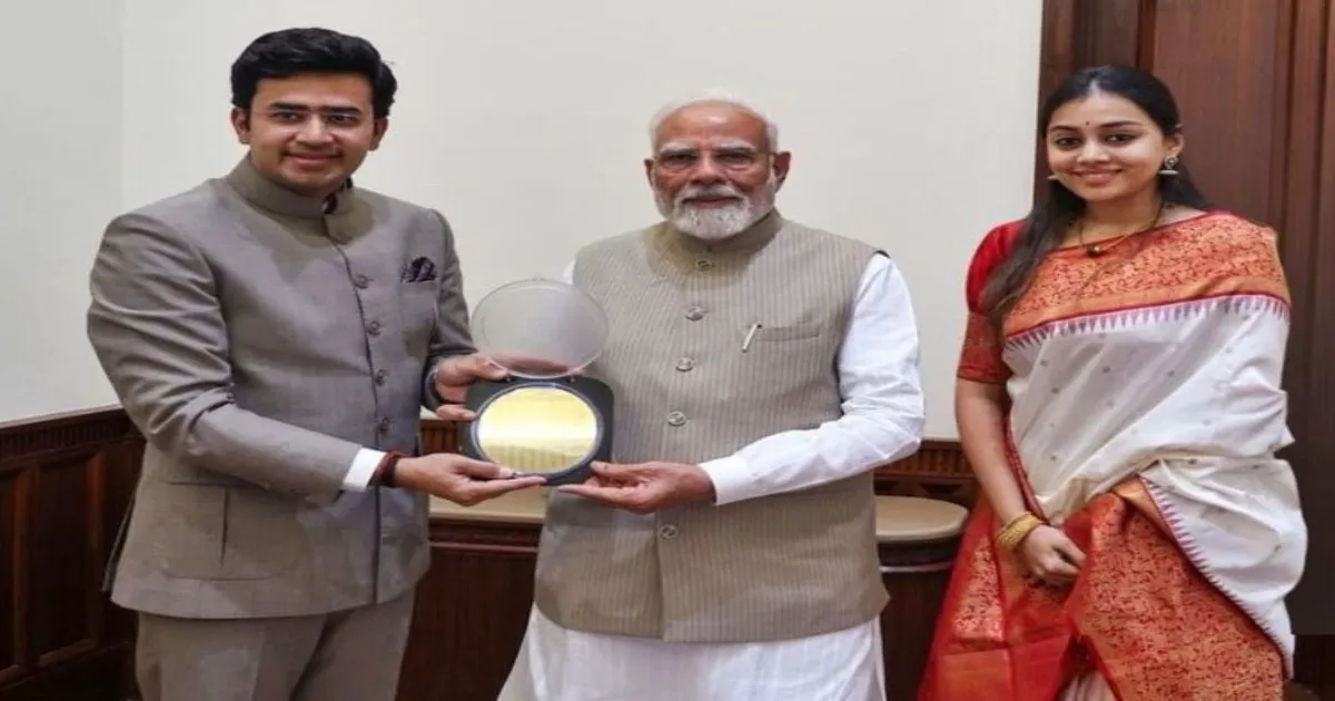 PM Modi Stunned! Here's What Tejasvi Surya and Wife Gifted the Top Boss