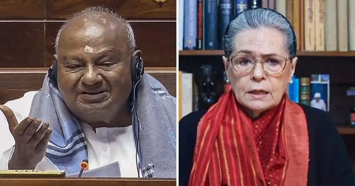 Former PM Deve Gowda Criticises Congress MPs’ Disruptions, Appeals to Sonia Gandhi