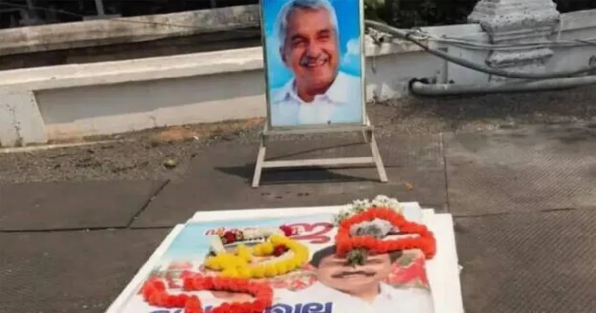 Controversy in Kerala: LDF Campaign Poster Found on Oommen Chandy’s Tomb