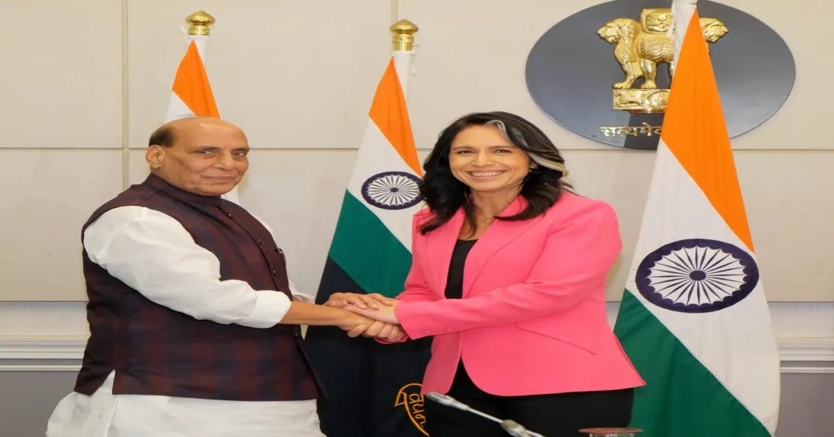 Tulsi Gabbard and Rajnath Singh Discuss Deepening India-US Defence Ties