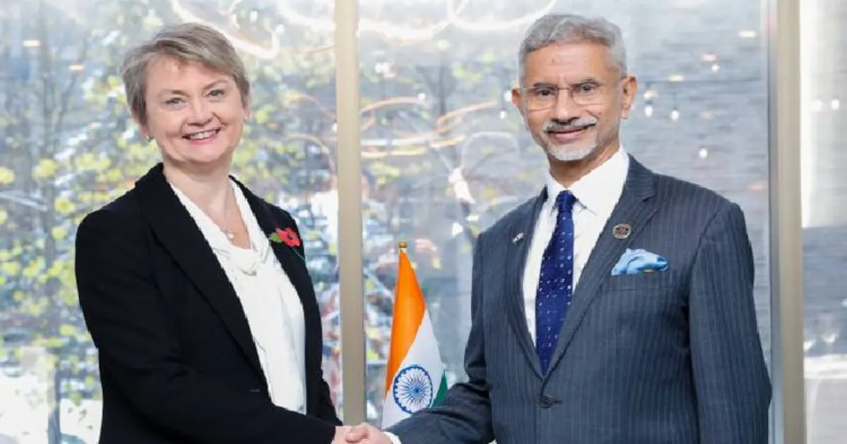 Jaishankar and UK Foreign Secretary Cooper Reaffirm India-UK Vision 2035