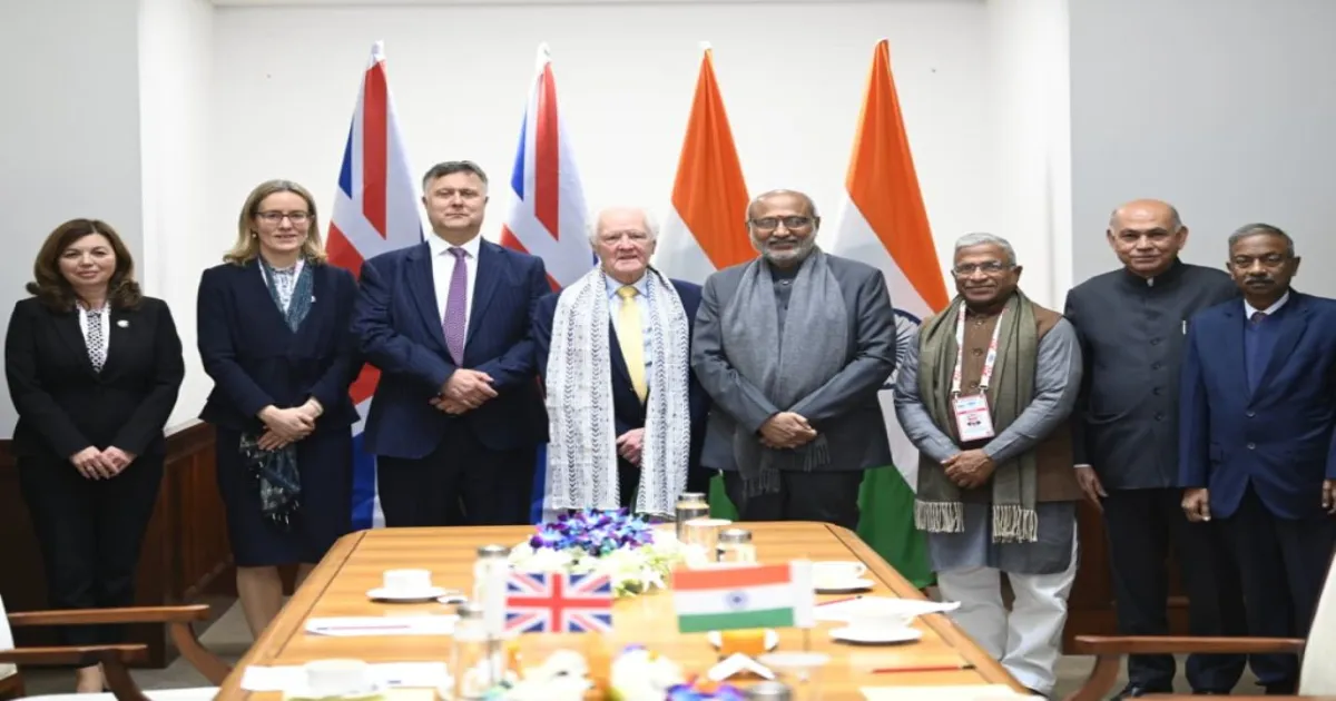 Vice President Radhakrishnan Holds Key Talks with UK House of Lords Speaker in Delhi