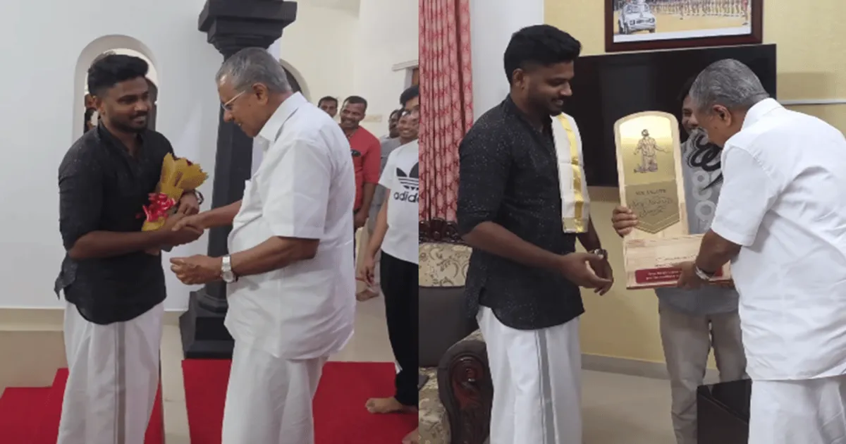Kerala Chief Minister Felicitates Sanju Samson Following Stellar T20 World Cup