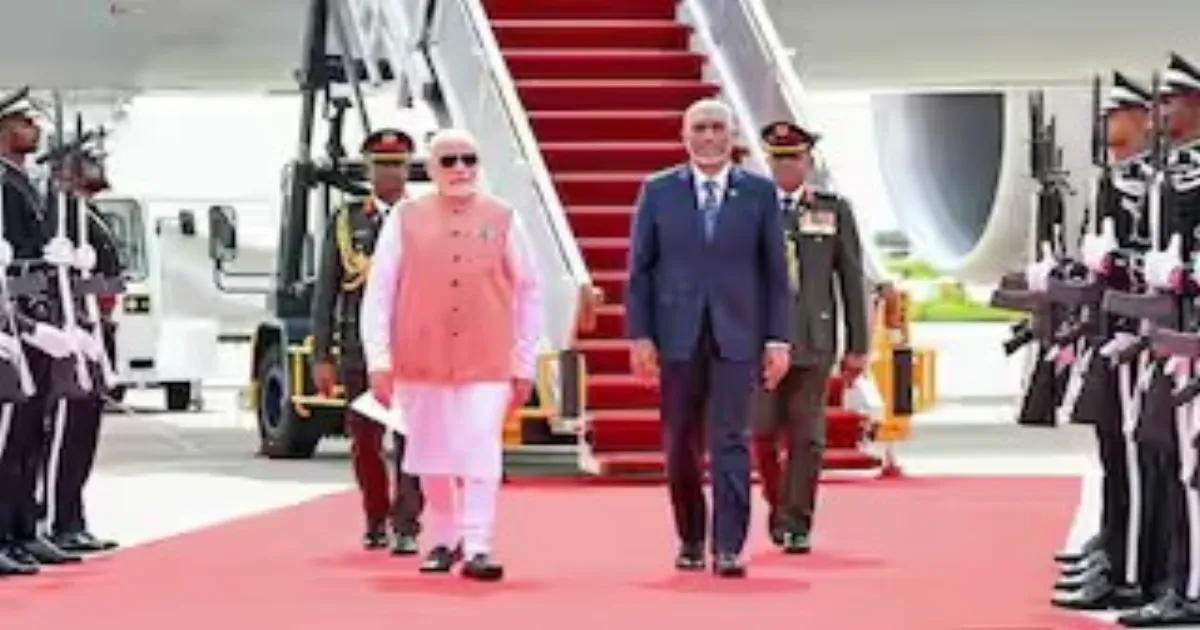 Modi Lands in Maldives for Historic Visit