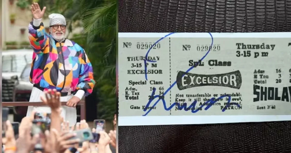 Amitabh Bachchan’s Nostalgic ‘Sholay’ Ticket Reveal