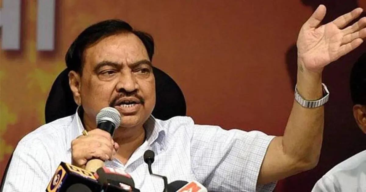 Khadse Claims Son-in-Law’s Drug Arrest is a Plot to Defame Him