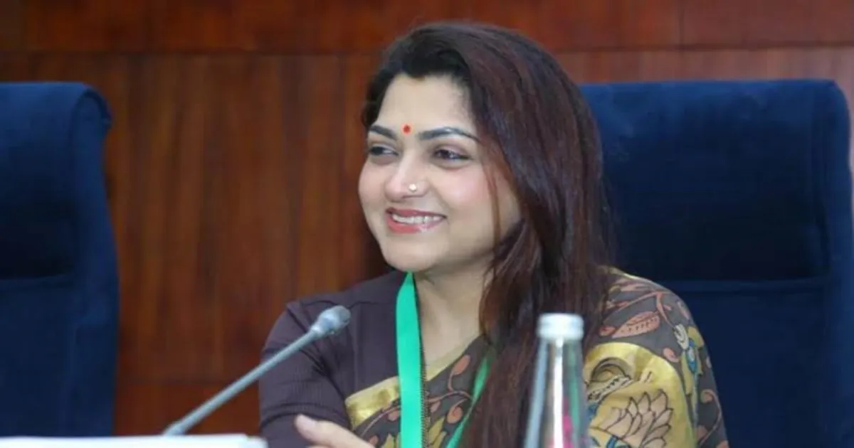 Khushbu Sundar Elevated to Tamil Nadu BJP Vice President in Major Leadership Shake-Up!