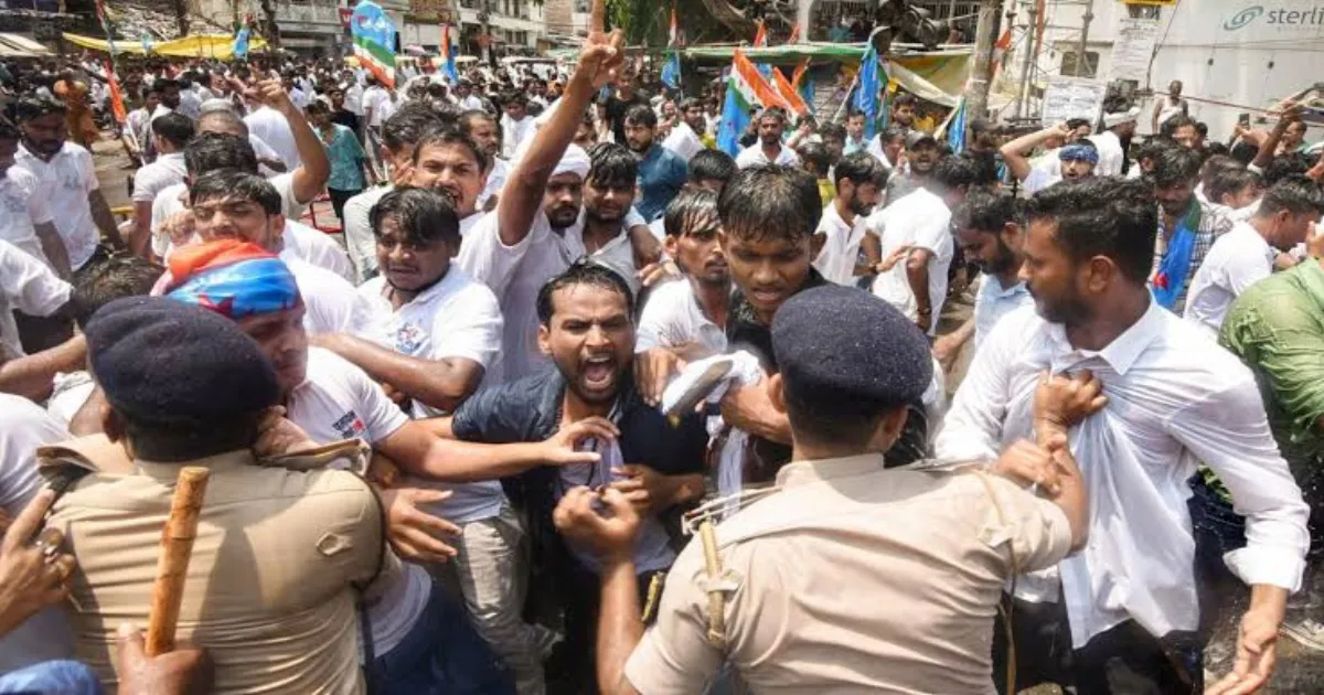 Students Detained in Fiery Protest Against Bihar Voter Roll Revision