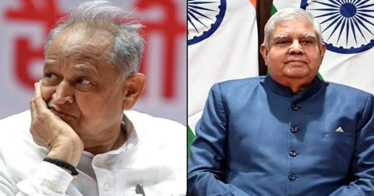 Mystery Deepens: Gehlot Questions Dhankhar’s Sudden Exit