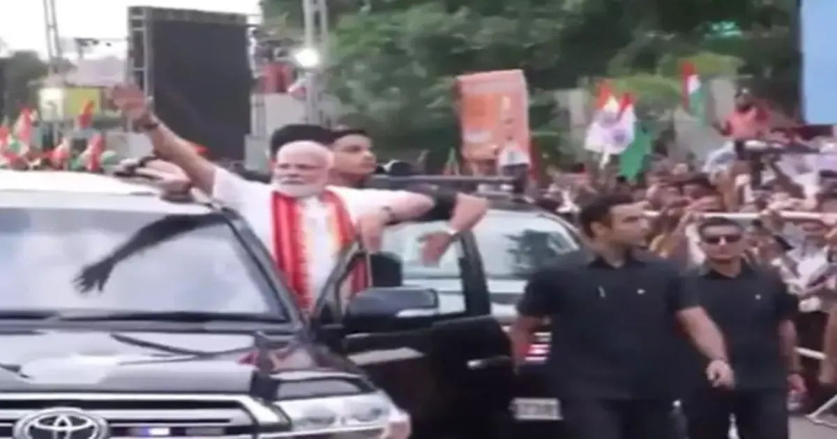 PM Modi Kicks Off Gujarat Visit with Ahmedabad Roadshow