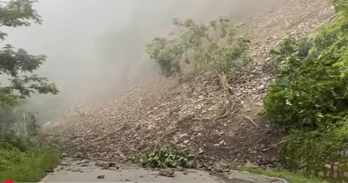 Massive Landslide Blocks Kohima-Wokha NH-2