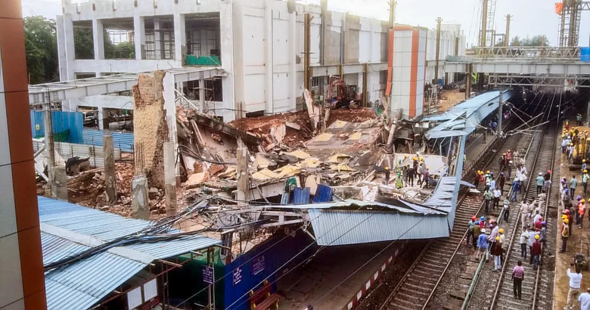 Wall and Shed Collapse at Cuttack Railway Station