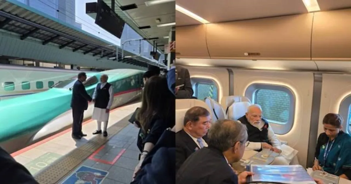PM Modi Visits Japan's Semiconductor Plant, Arrives via Bullet Train