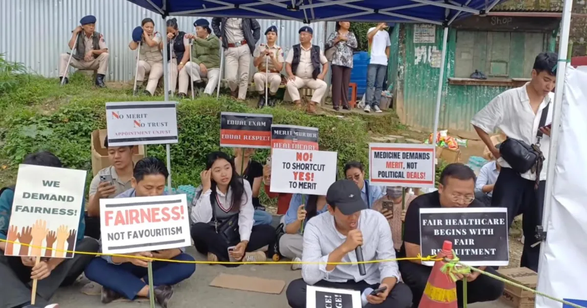Nagaland Medical Students Protest Health Worker Regularisation