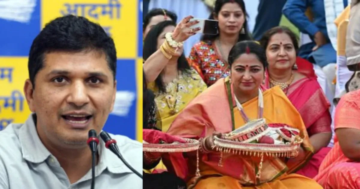AAP Criticizes Delhi CM Rekha Gupta’s Lavish Karwa Chauth Celebration