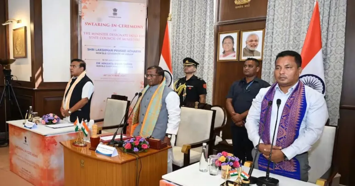 #JustIn: BPF Rejoins NDA in Assam; Charan Boro Sworn In as Minister Ahead of 2026 Polls