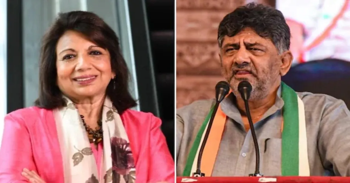 DK Shivakumar’s Sharp Retort to Kiran Mazumdar-Shaw: Fix Bengaluru’s Roads Yourself