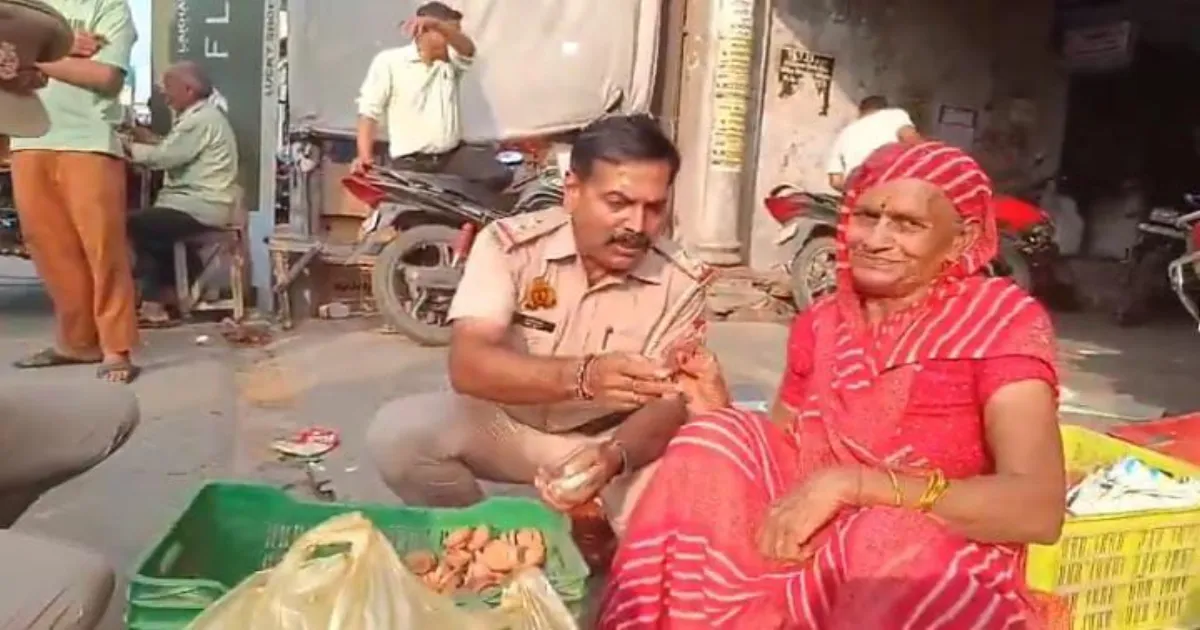 UP Cop’s Heartwarming Diwali Act: Buys All Diyas from Elderly Vendor, Goes Viral