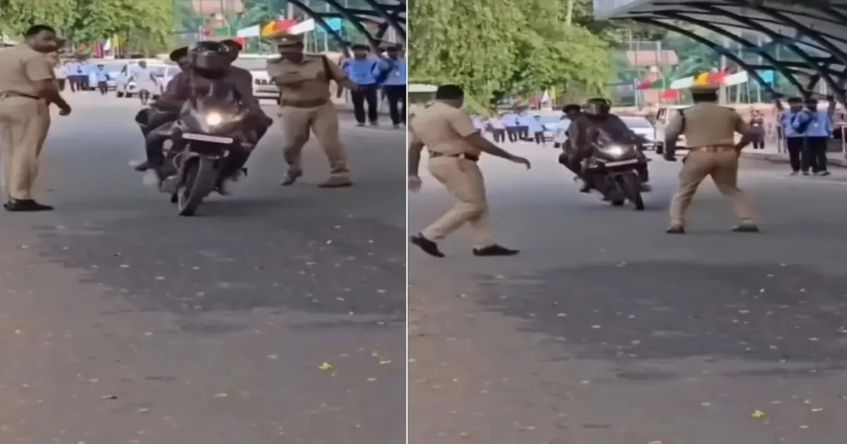 Kerala Bikers Arrested After Performing Stunt on President Murmu’s Route; Police Video Goes Viral
