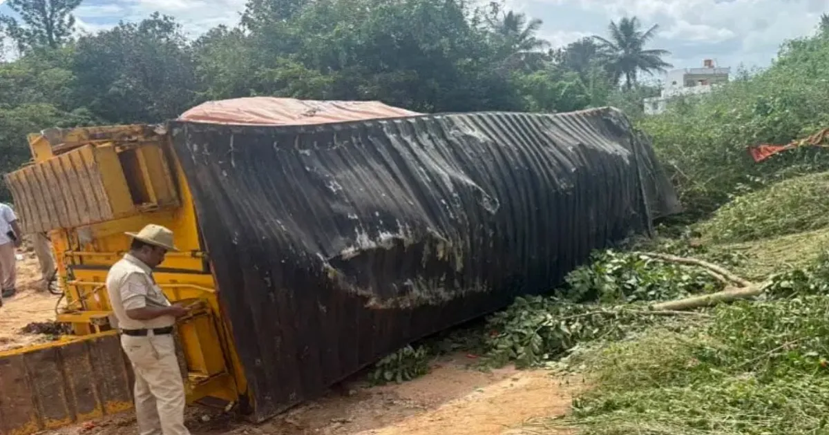Bengaluru Crash: Speeding Truck Flips, Claims Lives of Driver and Operator