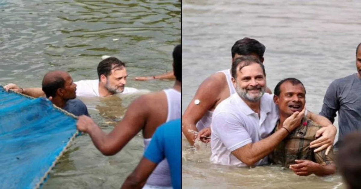 Rahul Gandhi Joins Bihar Fishermen in Pond, Promises Big Support for Local Communities