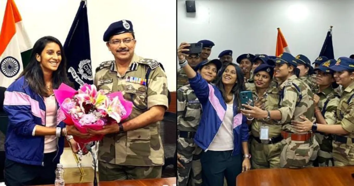 Women’s World Cup Star Jemimah Rodrigues Honoured by CISF at Mumbai Airport for Historic Heroics