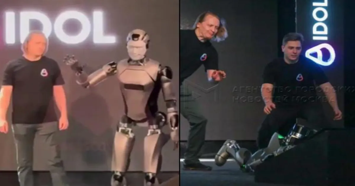Russia’s First AI Humanoid Robot Falls Face-First During Stage Debut, Video Goes Viral