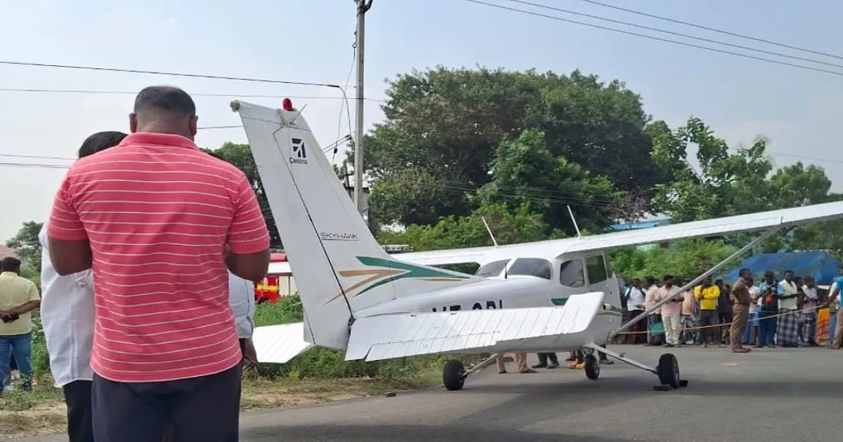 Trainee Flight Makes Emergency Landing On Busy Tamil Nadu Highway After Engine Snag
