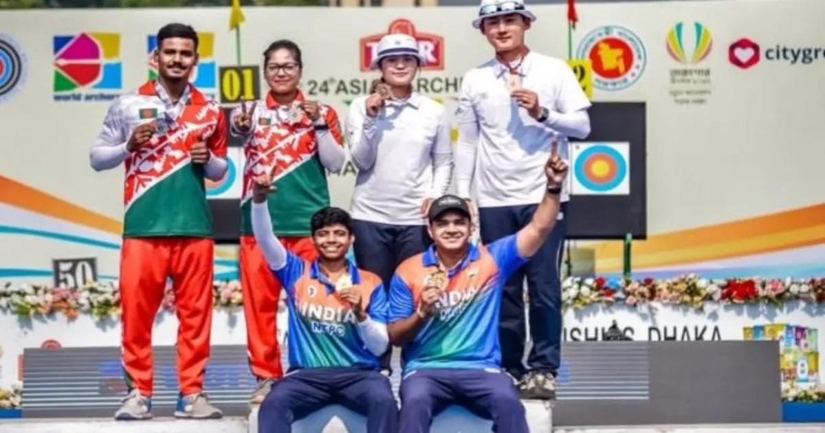 Indian Men’s Recurve Team Defeat Korea in Thrilling Shoot-Off to Win First Asian Gold in 18 Years