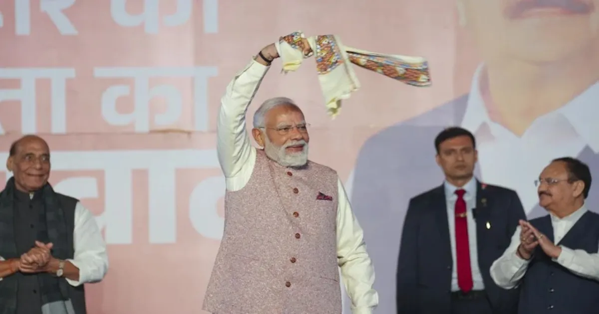 #BiharResults: Celebrations Begin as NDA Leaders Reach Party HQ