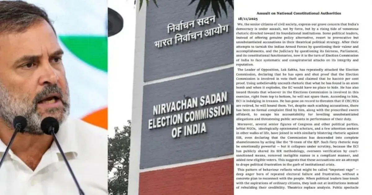 Open Letter by 272 Eminent Citizens Accuses Rahul Gandhi of Undermining Democratic Institutions