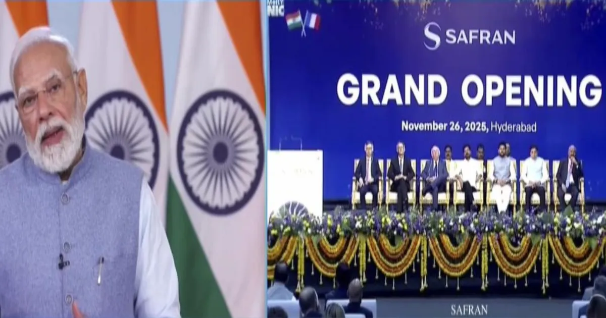 PM Modi Inaugurates Safran’s ₹1,300 Crore Aircraft Engine MRO Facility in Hyderabad