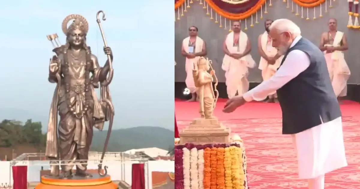 PM Modi Unveils Asia’s Tallest 77-Foot Bronze Statue of Lord Ram in Goa