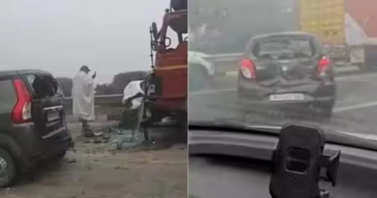 Dense Fog Leads to Major Pile-Up on Greater Noida Expressway – Many Injured