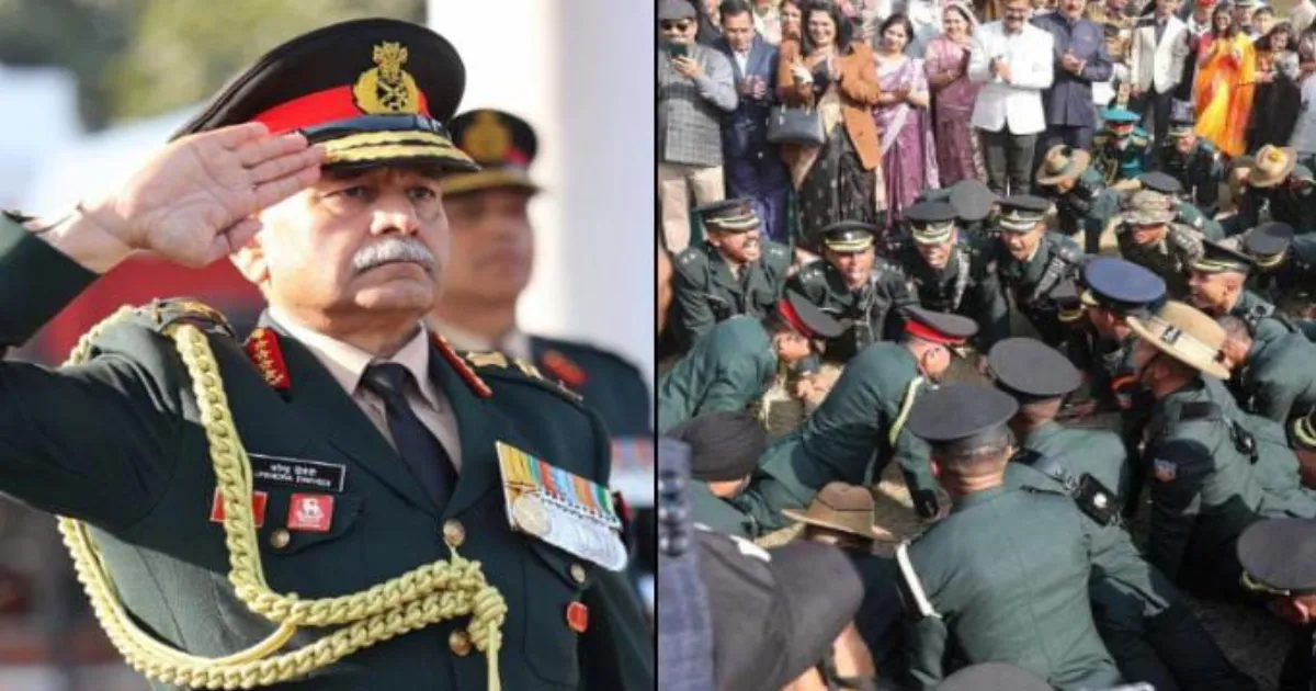 Army Chief Gen Dwivedi Does Push-Ups With New Officers After IMA Parade