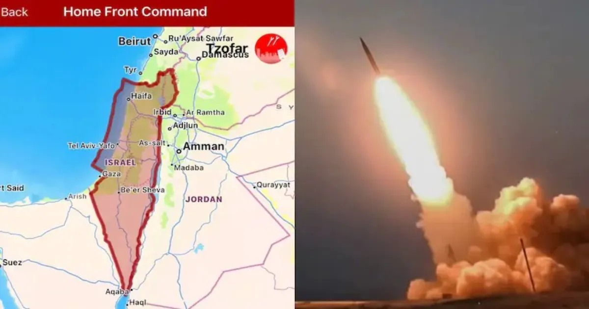 #BreakingNews: Iran Fires Ballistic Missiles at Israel; Alert App Saturated in Red