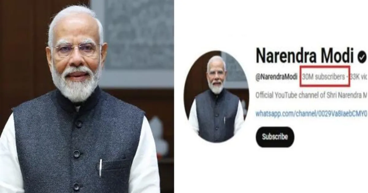 PM Modi’s YouTube Channel Hits 30 Million Subscribers, Leading World Leaders