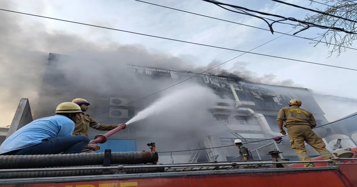 Fire at Capital Power Factory in Noida Sector 4 Injures 26