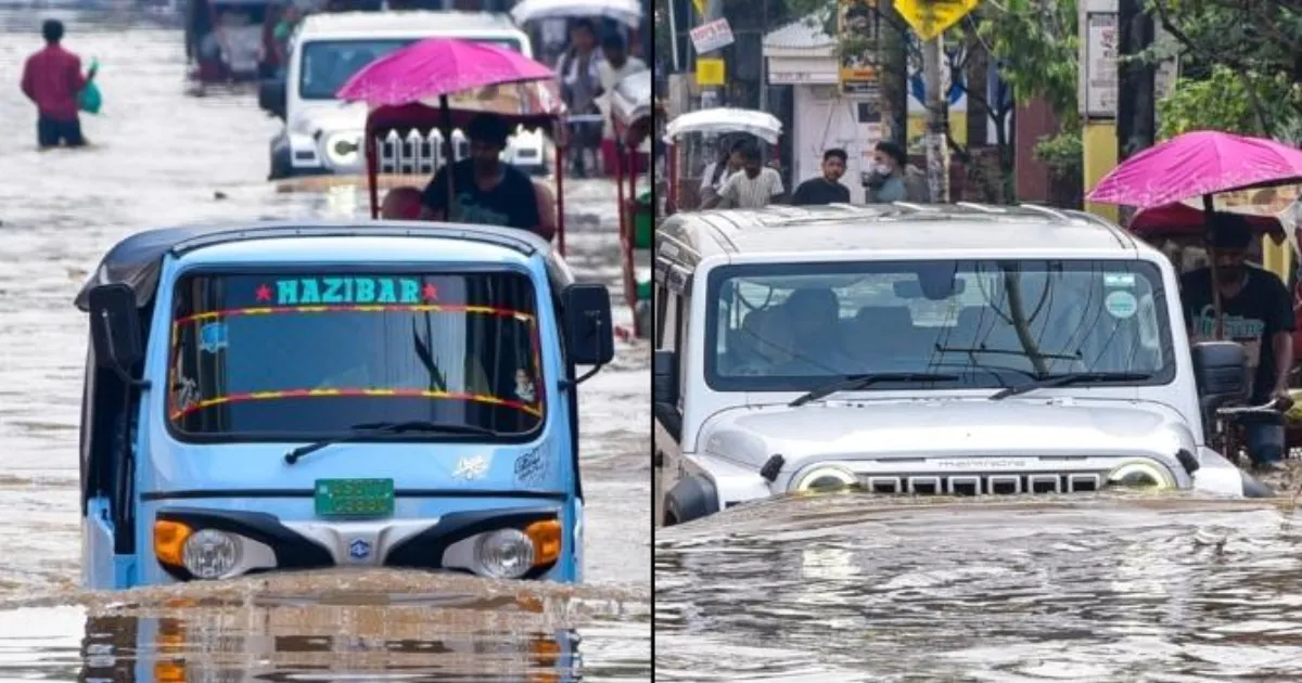 Heavy Rain Causes Waterlogging In Guwahati, Schools Closed And Traffic Hit