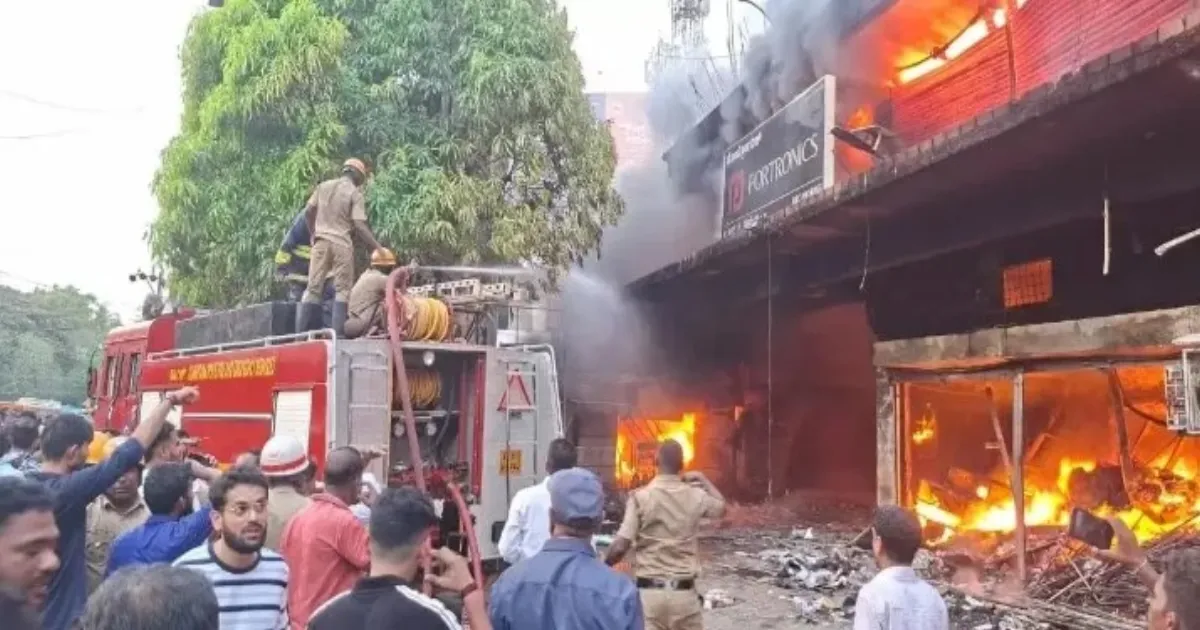 Commercial Complex Fire Near Udupi Bus Stand Destroys Multiple Shops