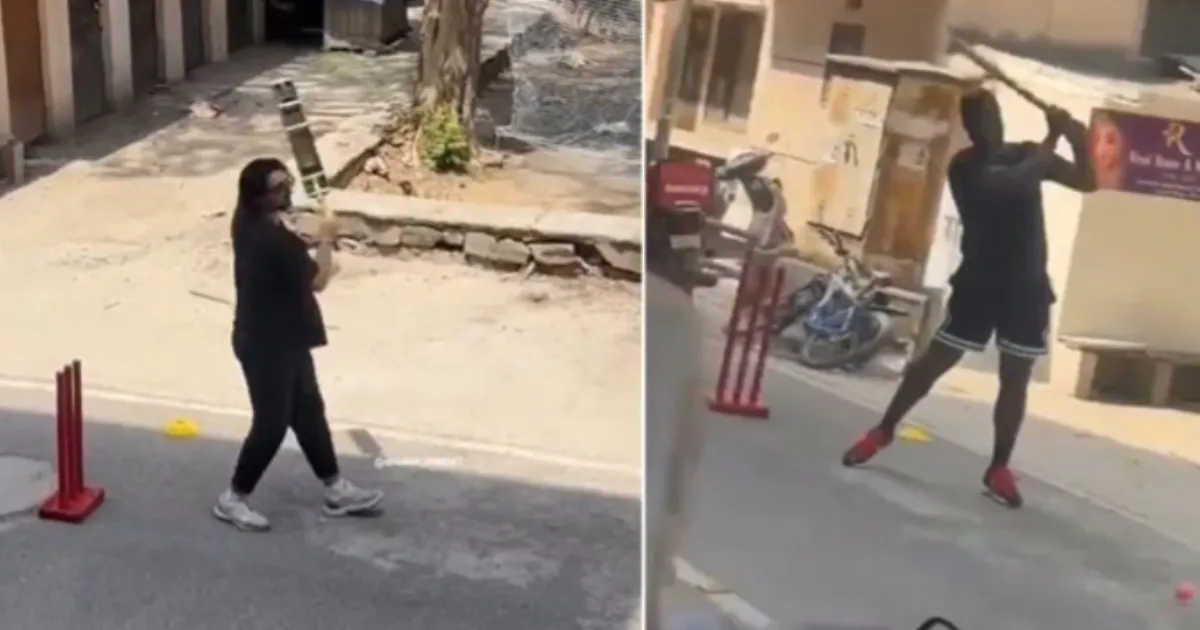 RCB Stars Tim David And Romario Shepherd Feature In Viral Street Cricket Challenge