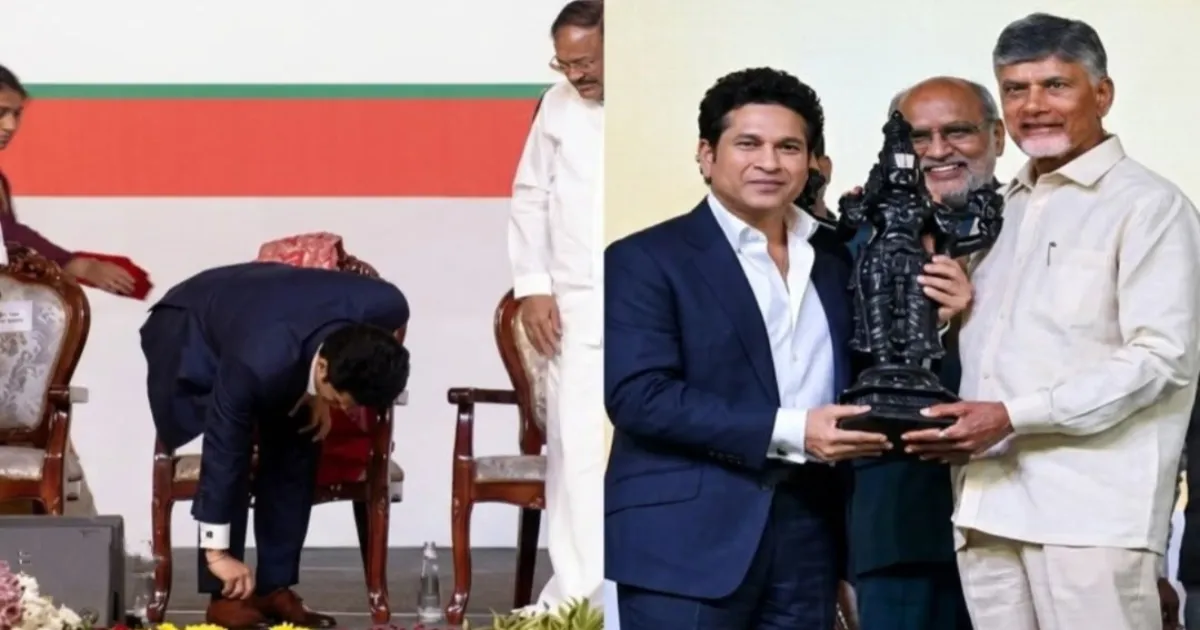 Sachin Tendulkar Receives Lord Venkateswara Idol At Andhra University Centenary Event