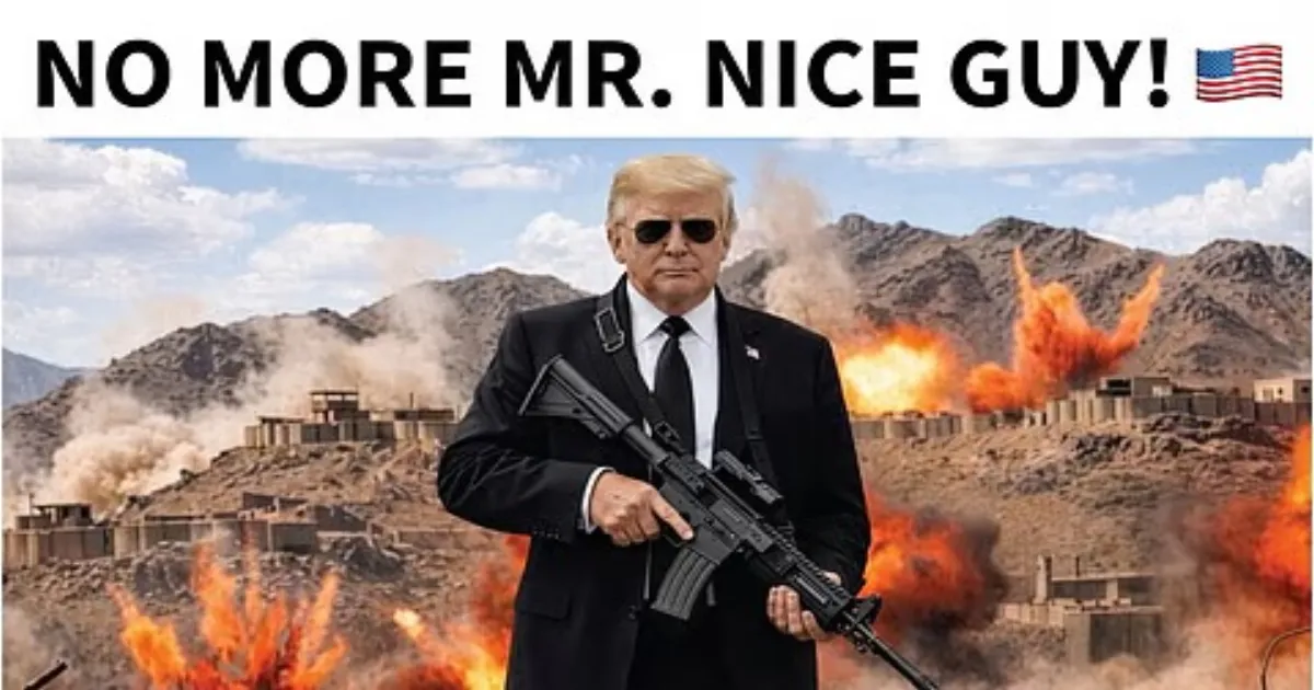 Trump Escalates Iran Warning With Gun Image And “No More Mr. Nice Guy”