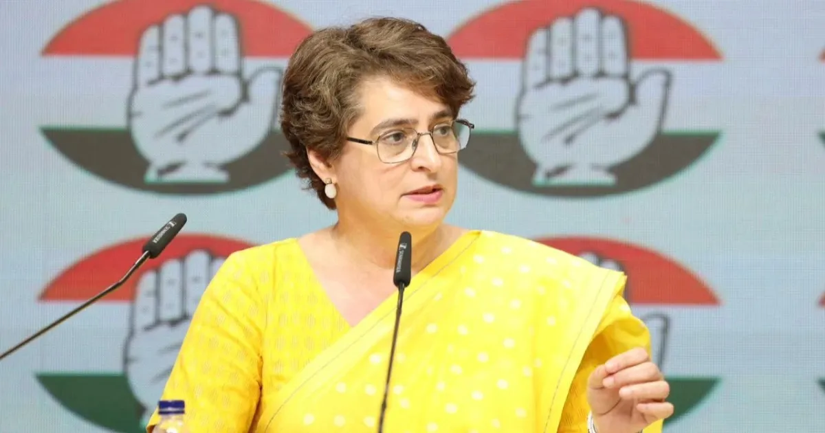 Priyanka Gandhi Condemns Gujarat BJP Chief’s Remarks on Congress MP