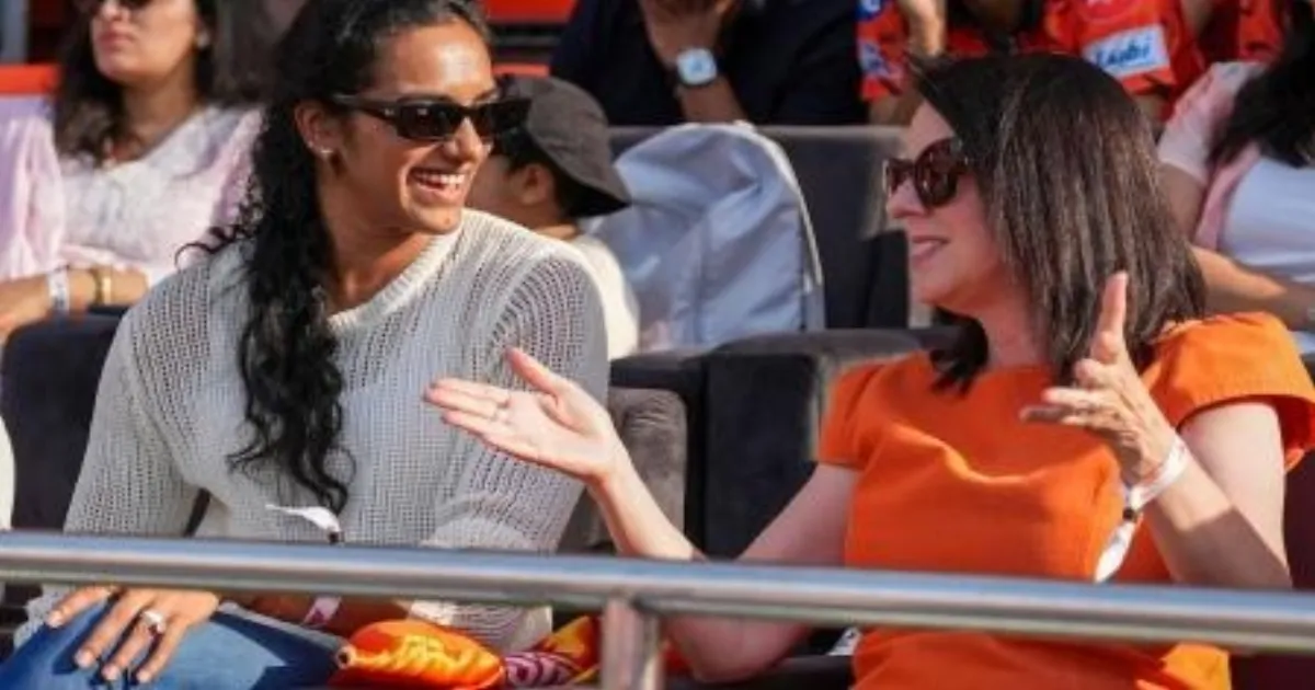 PV Sindhu Attends IPL 2026 SRH vs KKR Match In Hyderabad Stadium