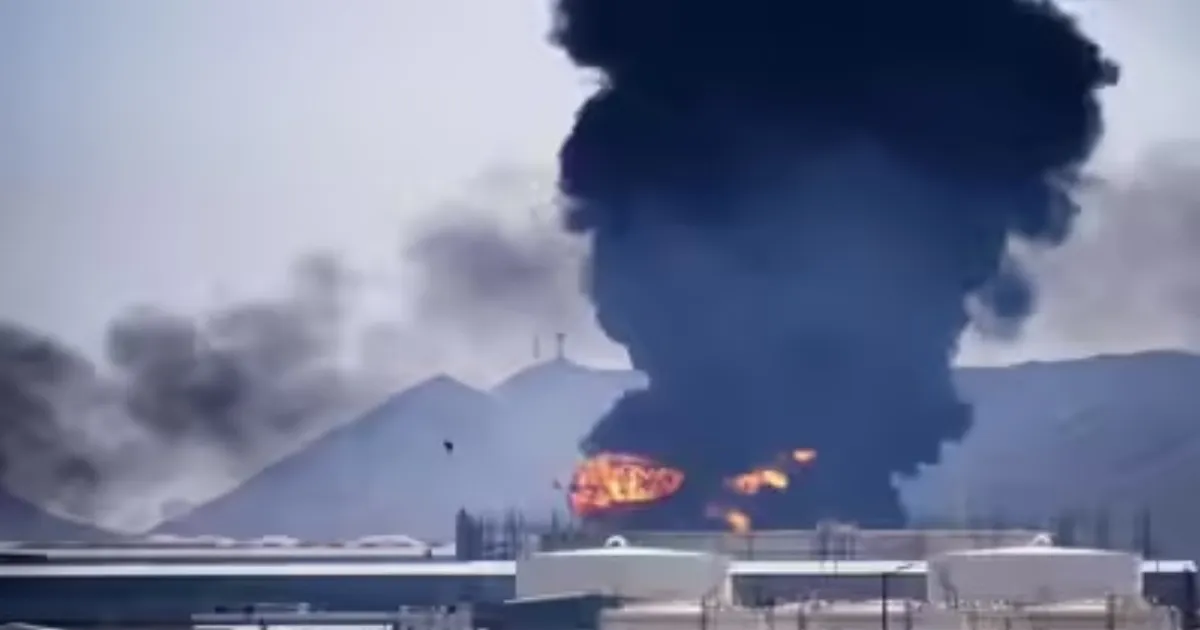 #JUSTIN: Drone Strike From Iran Causes Fire at Fujairah Oil Zone, Injures Three Indians